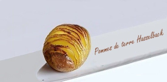 pommes de terre Hasselback au fromage