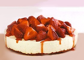 cheesecake au chocolat blanc et fraises