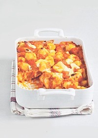 gratin de gnocchi à la sauce tomate au potimarron