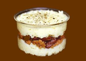 Parmentier de haricots aux lardons