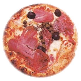 pizza au fromage de chèvre et jambon