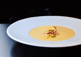 crème de butternut au vinaigre de cidre