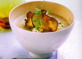 potage aux aubergines et à la feta