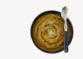 purée d'aubergines au citron vert