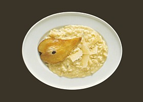 risotto au gorgonzola et aux poires