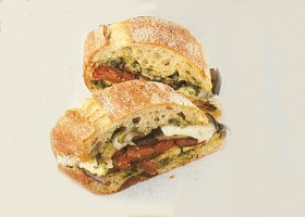 ciabatta légumes rôtis mozzarella