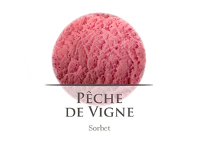 sorbet à la pêche de vigne