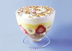 trifle fraises bananes