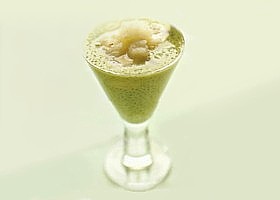 litchis glacés au tapioca vert